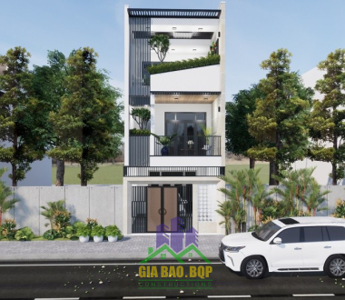 Thiết Kế Nhà Ống 3 Tầng 4 Phòng Ngủ Hiện Đại Hợp Xu Hướng