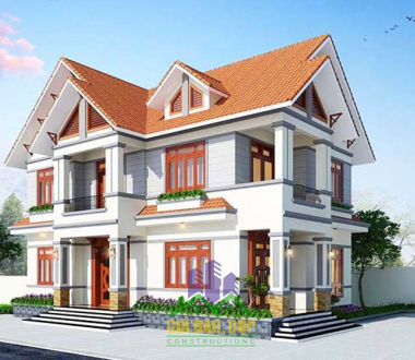 Thiết Kế Biệt Thự Hai Tầng Mái Thái Đẹp Thu Hút Quận 9