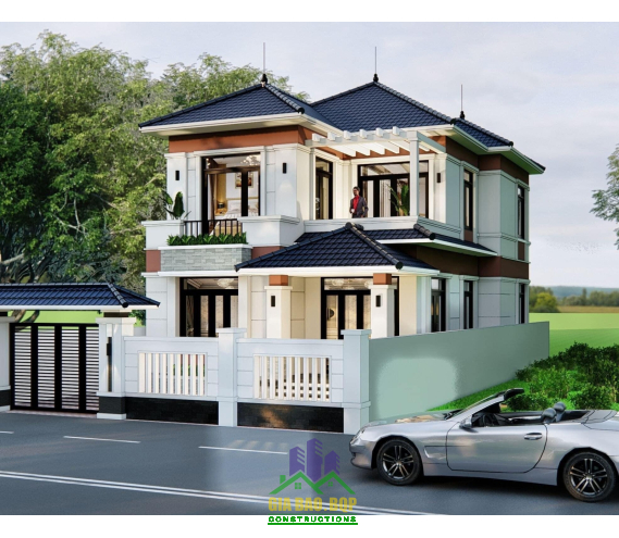 MẪU NHÀ PHỐ 2 TẦNG ĐẸP HIỆN ĐẠI 2023